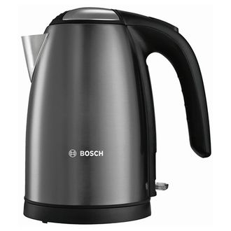 Чайник BOSCH TWK7805, 1,7 л, 2200 Вт, закрытый нагревательный элемент, нержавеющая сталь, черный