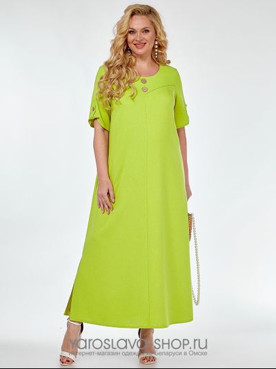 Стильное женское платье в салатовом оттенке