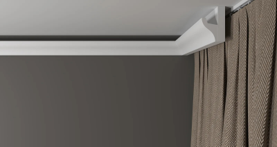 Потолочный плинтус для подсветки DECOR-DIZAYN DD506, из дюрополимера, под покраску, ударопрочный, 2 метра.