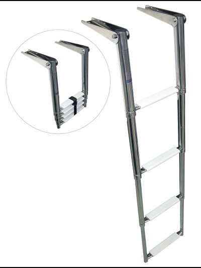 Трап складной телескопический с четырьмя ступенями Мореман, 300 мм