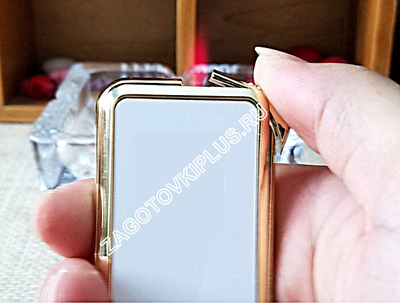 Премиум зажигалка 2 в 1 в комплекте с линзами (золото)