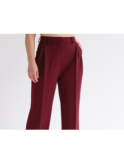 Прямые брюки поливискоза (портвейн)
