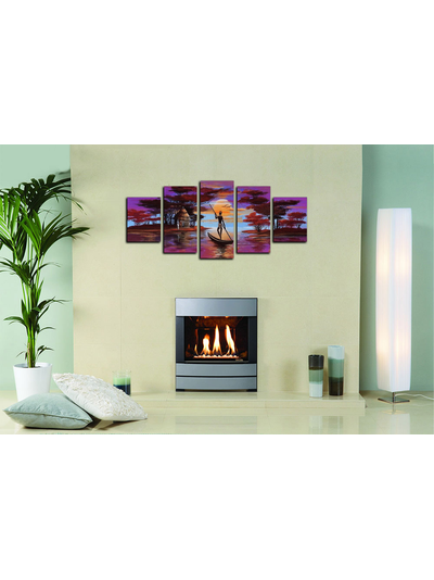 Модульная картина &quot;Человек на лодке&quot;