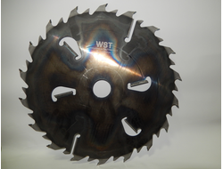 Пилы дисковые 450х50х18z+18+6 (3,0/4,6) WST с твердосплавными напайками и подрезными ножами