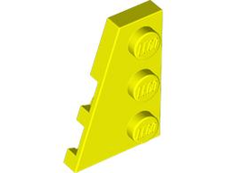 Wedge, Plate 3 x 2 Left, Neon Yellow (43723 6545925)
