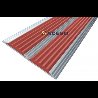 Алюминиевая полоса с двумя резиновыми  вставками 2000 мм цвет в ассортименте