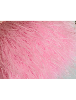 Перья страуса 10-15см РОЗОВЫЙ КВАРЦ