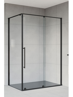 Душевой уголок Arno VSR-1A9012CLB, 1200*900, черный, стекло прозрачное