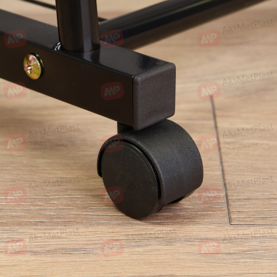 A380B Зеркало напольное в полный рост, ширина 380мм, цвет: черный, на колесах, регулируемый наклон