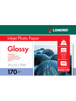 Глянцевая фотобумага Lomond для струйной печати 170г/м2 А6 300л