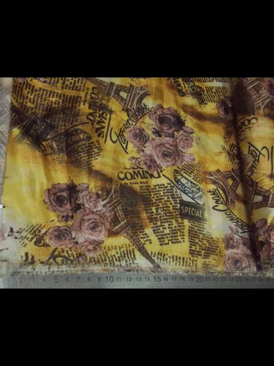 Ткань подкладочная рисунок Париж