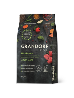 Grandorf Fresh сухой корм для собак крупных пород с ягненком и бататом, 10 кг