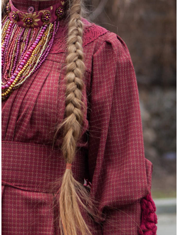 Платье «Поморское» багряное - немецкая шерсть