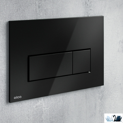 Унитаз с инсталляцией подвесной Creavit Terra черный матовый в комплекте с Alcadrain AM101/1120-4:1 RU M578-0001 с черной клавишей