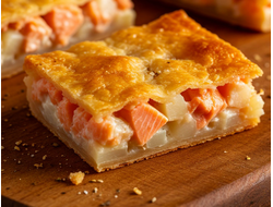 Пирог с рыбой и картофелем