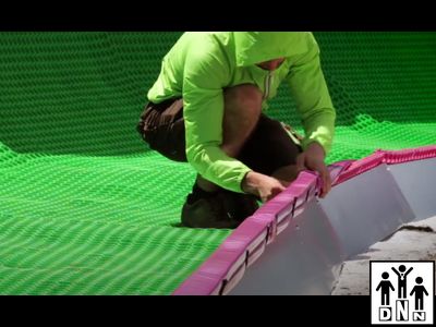 Мат защитный для тюбинговых трасс 0,09*0,08*2м крепление на липучках DNN