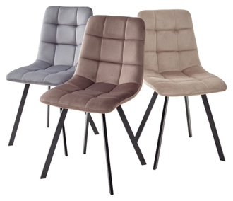 СТУЛ CHILLI SQUARE BLUVEL-38 LATTE, ВЕЛЮР М-CITY
