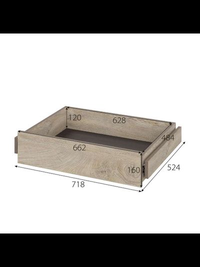 Этна ящик для шкафа 75 Дуб эндгрейн