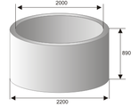 Кольца ж/б 20 Х 0.9 d=2000mm, h=900mm