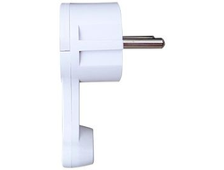 Ecola вилка-невидимка "За шкаф" 16А 250В (земля, плоская, белая) AEPL1WEAY