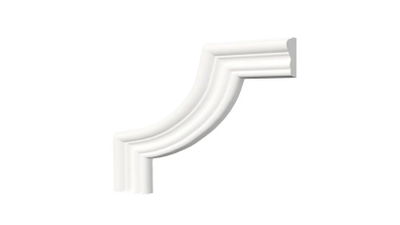 Угловой элемент DECOR-DIZAYN C1-DD400 к молдингу DD400, из дюрополимера, под покраску, 4шт