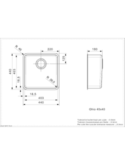 Мойка Reginox Ohio L 40x40 matt