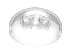 Brick, Round 4 x 4 Dome Top with 2 x 2 Recessed Center, Trans-Clear (79850 / 6360033 / 6503230)