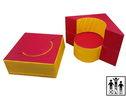 Кресло "Гном" красный / желтый