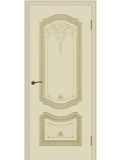 СОЛО NEW В3. СЛОНОВАЯ КОСТЬ/ ПАТИНА БЕЛОЕ ЗОЛОТО. ПОЛОТНО ГЛУХОЕ