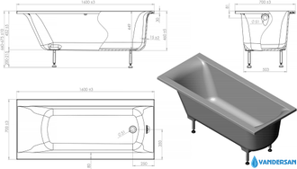 Ванна из литьевого мрамора Astra-Form Нью-форм 160х70