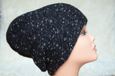 меланжевая итальянская шапка бини фото