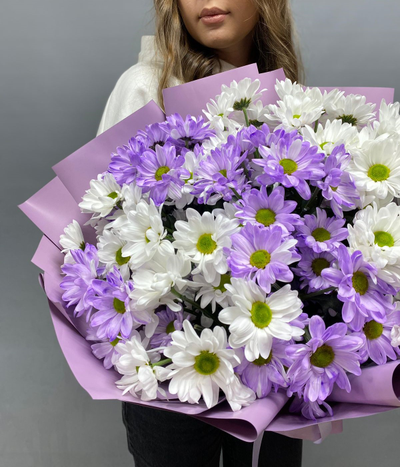 Букет из кустовых хризантем "Рандеву"