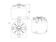 Размеры вертикальной емкости на 8000 литров TR8000