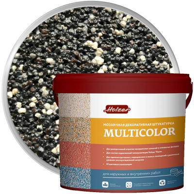 Штукатурка мозаичная акриловая HOLZER MULTICOLOR F-14 25 кг