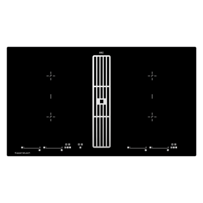 Индукционная варочная панель с вытяжкой Kuppersbusch KMI 9800.0 SR Silver Chrome