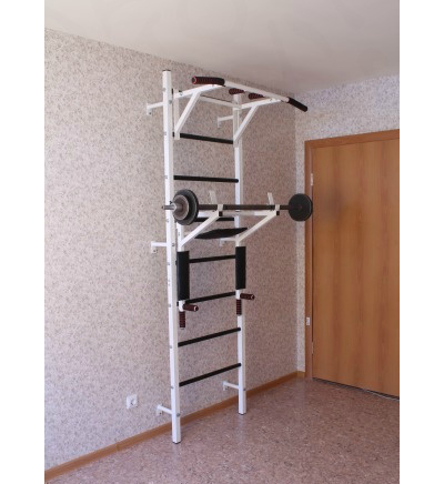 Шведская стенка + турник навесной + брусья - пресс с креплениями для штанги