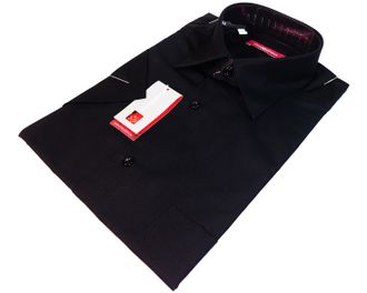 Черная рубашка с коротким рукавом