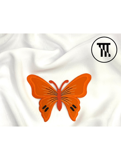 Термоаппликации "Бабочка большая", цв. Оранжевый