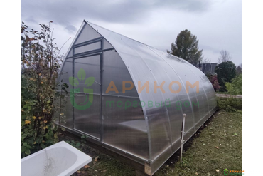 Теплица «Капелька Цинк 25*25» шаг дуги 0,66м