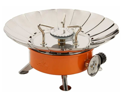 Портативная газовая плитка c ветрозащитой , складывающиеся лепестки "Tulpan-L" TM-450 (газ 220г.) Корея