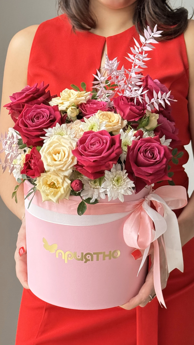 Цветочная композиция 67 на день влюбленных