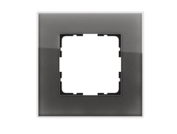 1L1001GGR Рамка одинарная Стекло, серое глянцевое