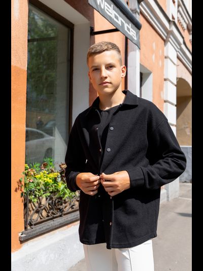 Теплая рубашка на кнопках