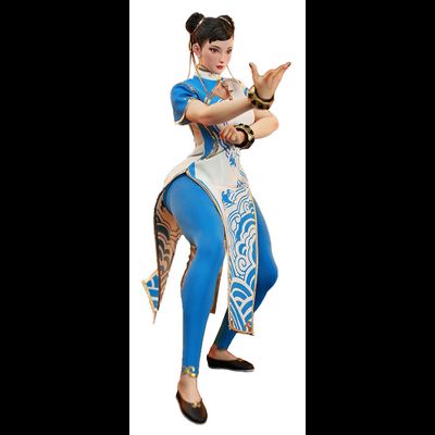 Чун Ли (серия Street Fighter) - Коллекционная ФИГУРКА 1/6 Female Fighter, Blue cloud patterned white cheongsam version (MS-011) - STAR MAN