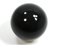 Шар обсидиан чёрный, серебристый, Мексика (40 мм, 78 г) №35796