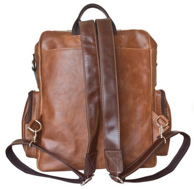 Кожаный рюкзак-сумка Fiorentino cognac/brown (арт. 
3003-08)