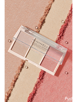 Ninelle Палетка для скульптурирования лица LA LUZ Y LA SOMBRA 505 хайлайтер и сияющие румяна