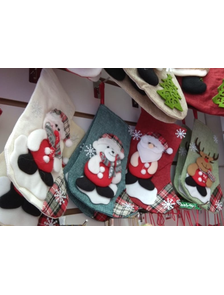Украшение Сапожок  Дед мороз и друзья небольшие  упаковка 12 штук 4-ре вида
