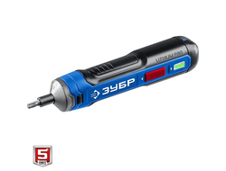 Аккумуляторная отвертка ЗУБР Профессионал 4 Vmax, в кейсе с набором 33 бит PSD-4S