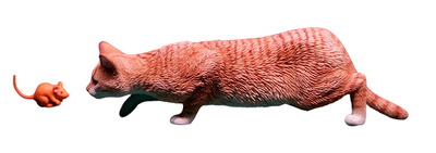 Рыжий кот с мышкой - Коллекционная ФИГУРКА 1/6 scale Felis catus 2.0 (JXK062A) - JXK